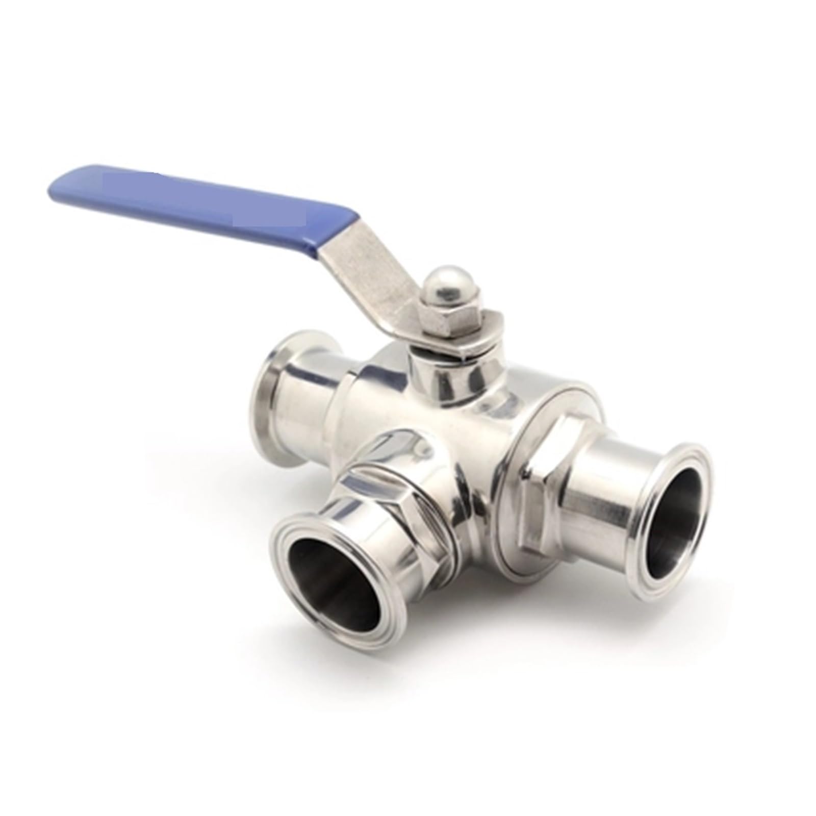Vanne À Boisseau Sphérique Sanitaire En Acier Inoxydable 304 3 Trois Voies 1,5 Et Quot 50, Mm Tri Type De Virole Pince éConomie D'Eau éTanche(102mm,L type)