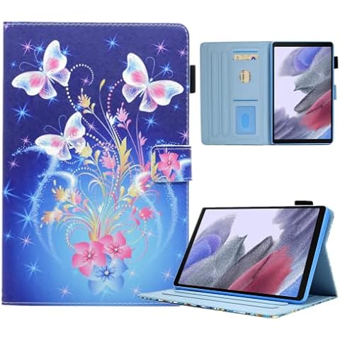 KEROM Samsung Galaxy Tab A7 Lite Case 8.7 inch 2021 Model (SM-T220/T225/T227), PU Leather Stand Cover Protective Case for Samsung Galaxy Tab A7 Lite 8.7'' 2021, Butterfly Cover