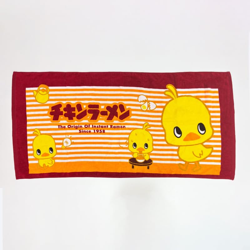 Amazon｜チキンラーメン コットンバスタオル 5枚セット 60×120cm 天然