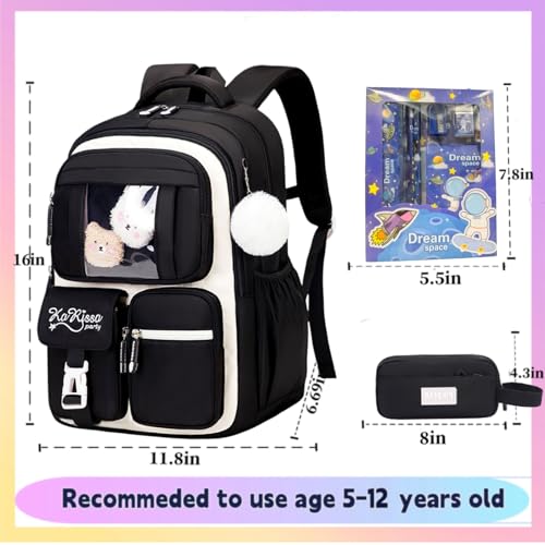 Image of Girls Backpack Kids Backpack for Girls Kawaii Ita Kids School Bookbag for Teen Elementary Middle School