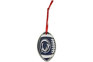Penn State Nittany Lions Metal Football Christmas Ornament