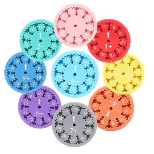 9PCS Math Fidget Spinner Fun Education Math Toy Game Early Education Math (Addition and Subtraction)