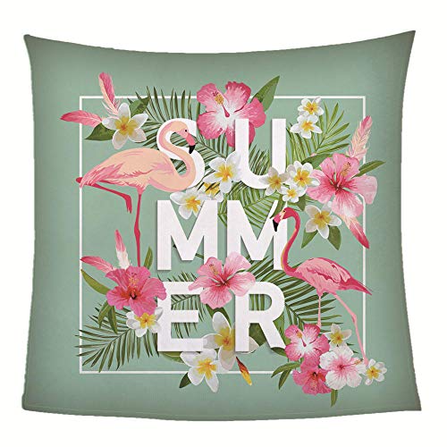 JFAFJ Kuscheldecke Sherpa Decke Flanell Pink & Flamingo Gedruckte Decke Mikrofaser Sherpa Fleecedecke Weich Dicke Wohnzimmerdecke Tagesdecke Sofadecke zweiseitige Decke 130x150cm – Bild 3