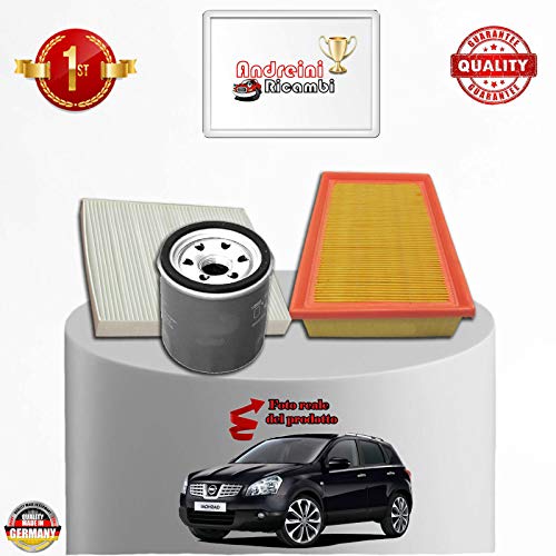 Kit tagliando 3 filtri qashqai 1.6 84kw 114cv dal