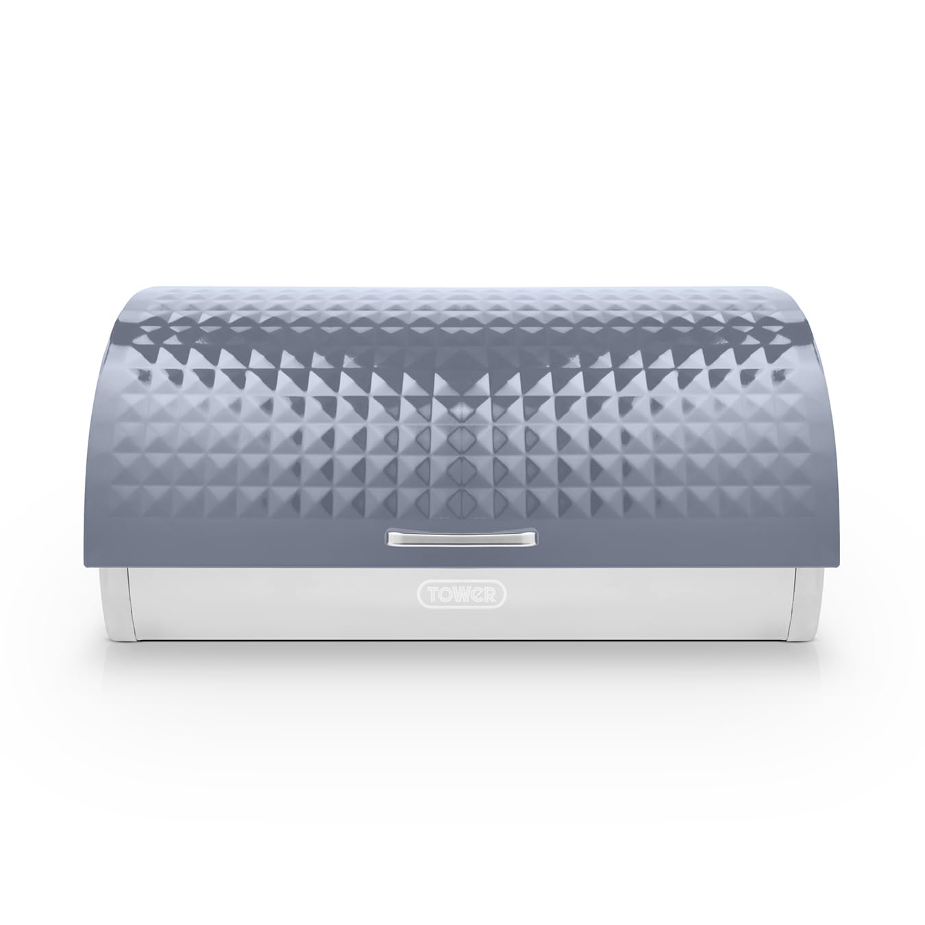 Tower Solitaire Roll Top Bread Bin, Stainless Steel, Grey