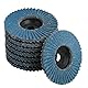 8 Stück Fächerscheiben Lamellenscheiben, Schleifmopteller für Winkelschleifer, Schleifscheiben Schleifmopteller,Ø 75 mm x 10 mm, Körnung 40/60/80/120, Hochleistungs-Schleifscheiben für Metall, Holz