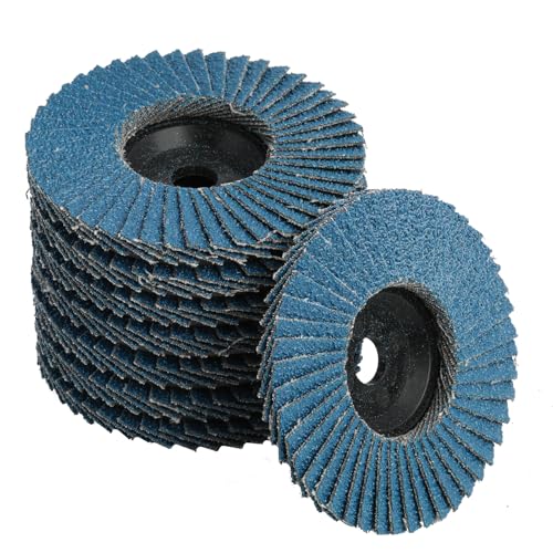 8 Pièces Disques à Lamelles, Disque à Lamelle Meuleuse, Disques Abrasifs à Lamelles pour Meuleuse d'Angle, Ø 76 mm x 10 mm, Grains 40/60/80/120,Disques de...
