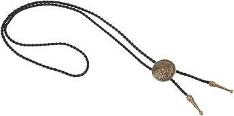 AZORA Western Cowboy Bolo Tie Men Leather Necktie Rope Cord Bull Skull Bola Tie for Women