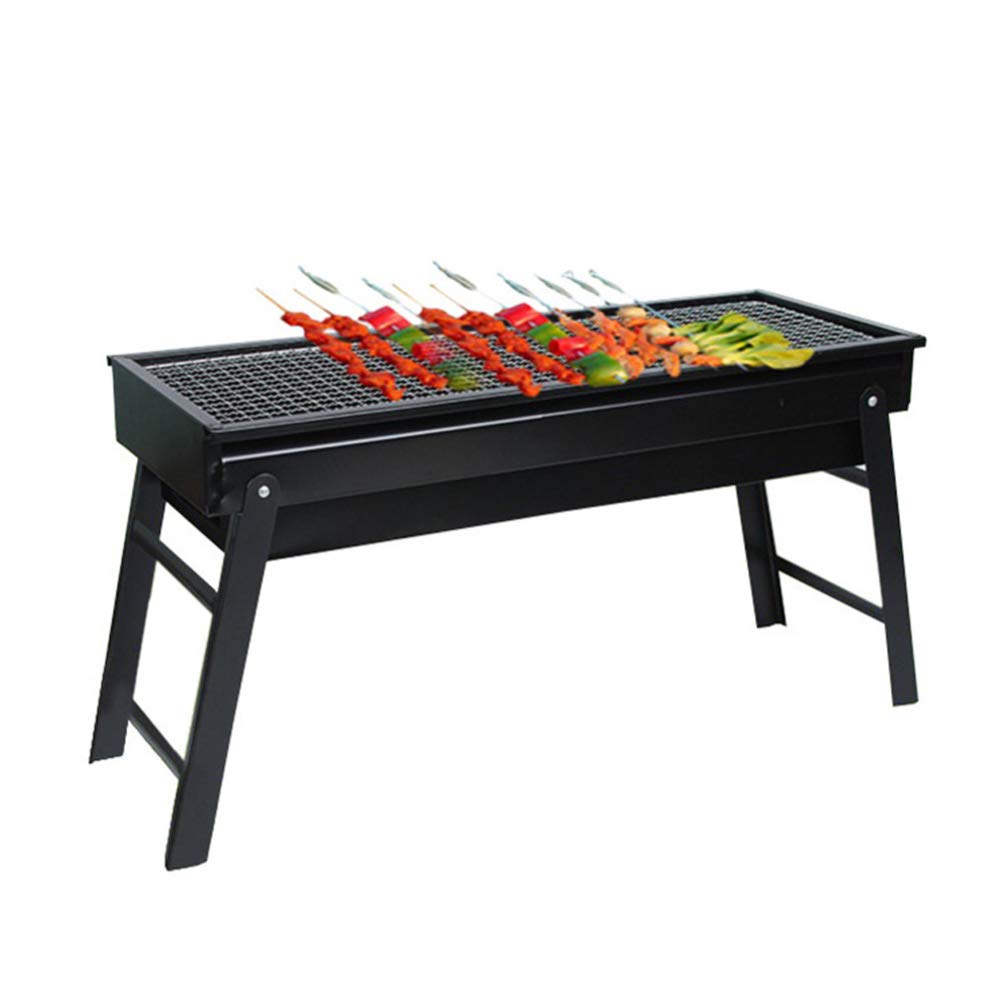 Barbecue Grill, Grill Barbecue Carbone, Utensile BBQ Grill Barbecue Carbone Pieghevole per Picnic con Gli Amici, Riunione di Famiglia in Balcone E Giardino,60 * 22 * 33CM