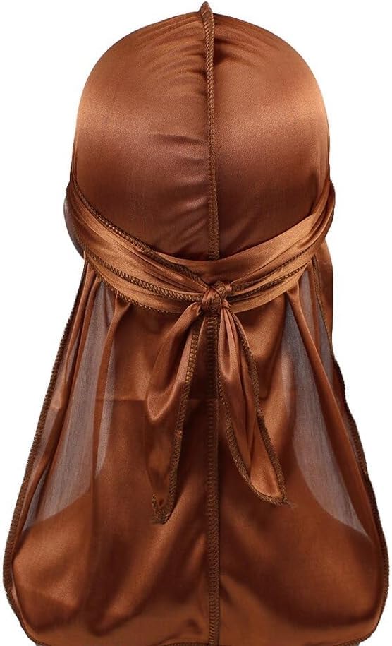 Silky Durag for Men & Women - Strong Compression for 360 Waves, Stylish Look & Hair Protection, Long Straps, for Night & Daily