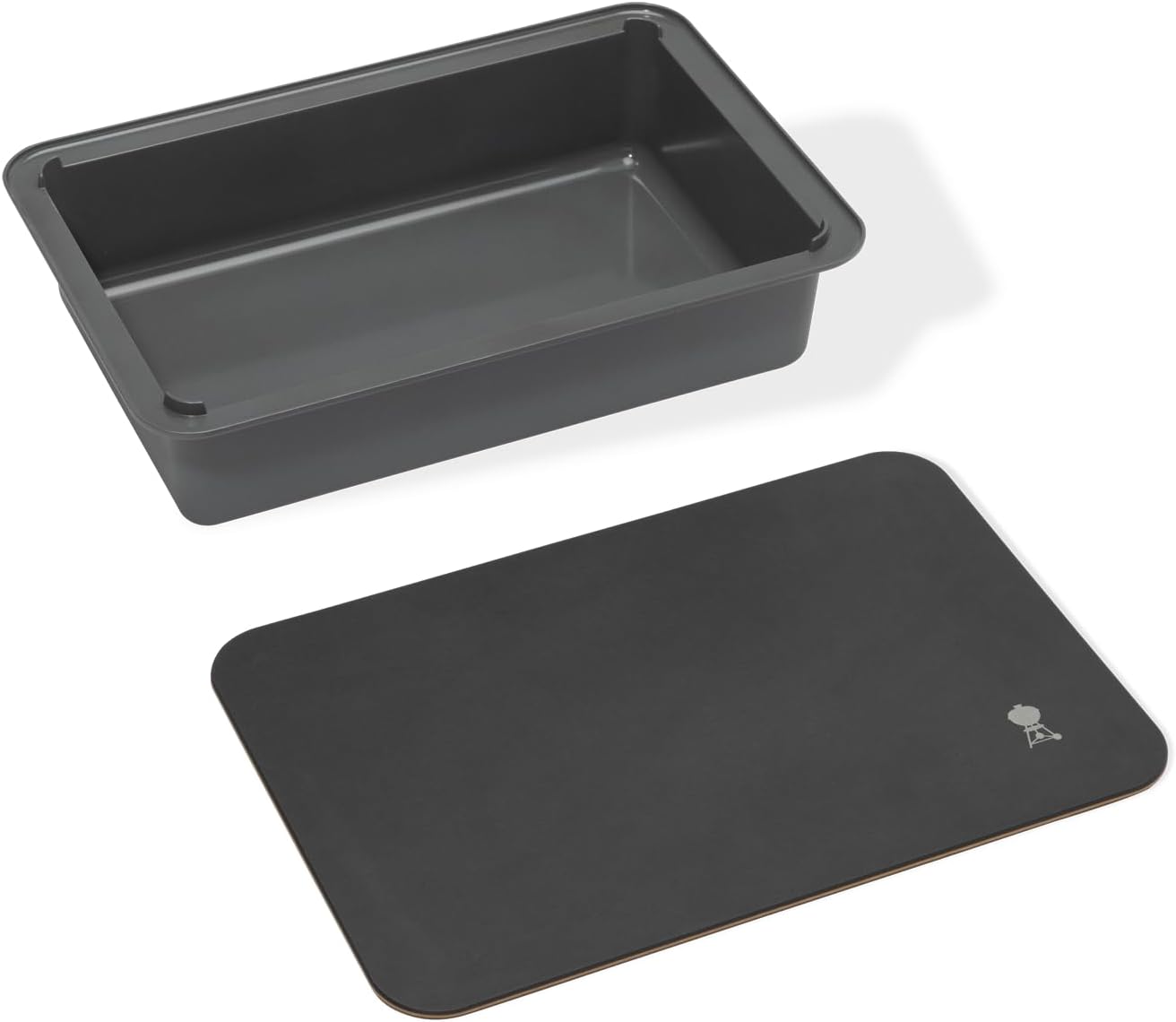 Weber Works Cutting Board & Basin – Food‑Safe Grill Prep Station for Marinating, Storing & Transporting Food with Dual‑Sided Cutting Board Lid for Weber Grills