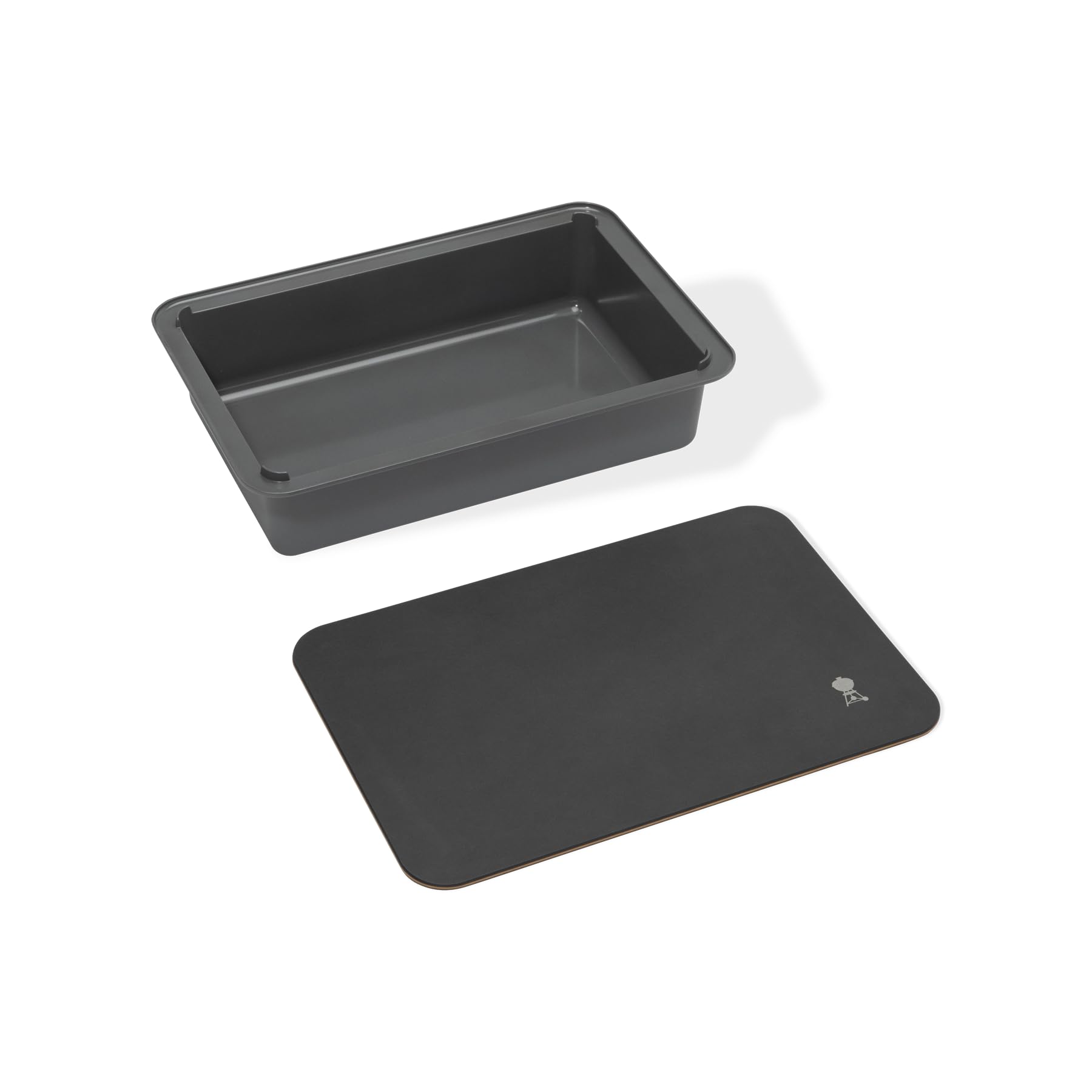 Boîte avec couvercle/ planche de découpe Weber Works / Accessoires pour tablettes Weber Works sur barbecues compatibles, récipient alimentaire, compatible lave-vaisselle, 11,5 x 36,5 x 24 cm