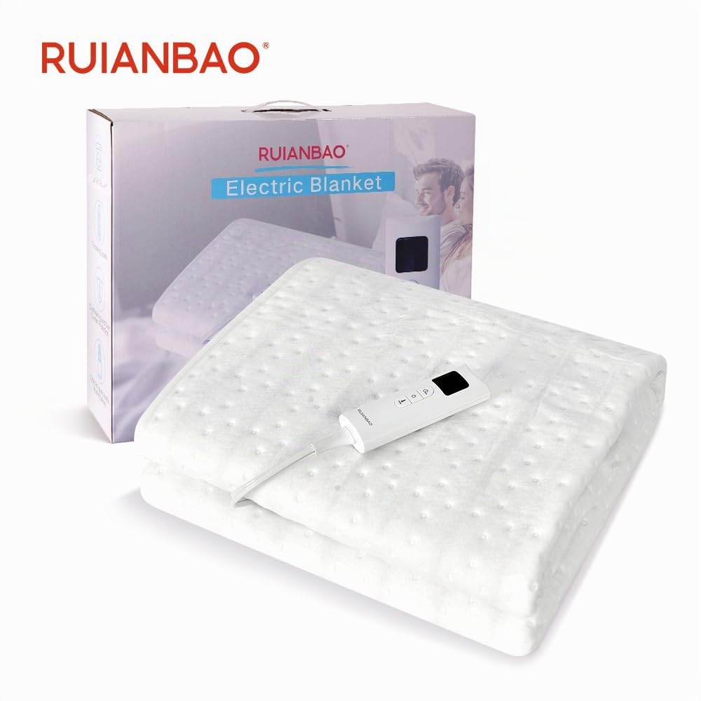 Couverture chauffante Couverture électrique Coussin chauffant 150 * 80cm Coussin de matelas thermique Table de massage Chauffe-corps Chauffe-lit 3 niveaux de chaleur Sous-couverture chaude