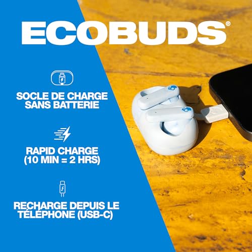 ECOBUDS TRUE WIRELESS BOITIER CHARGE SANS BATTERIE CHARGE USB C ECO RESPONSABLE - vue 5