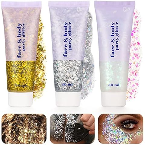 Dacitiery 3Pcs Mermaid Glitter Gel Set Cover