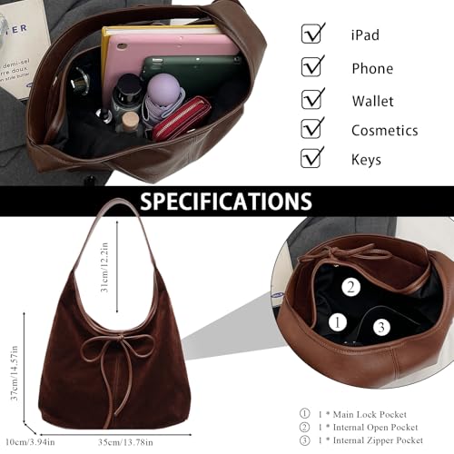 Bolso Tote de Gamuza para Mujer estilo Hobo miniatura 4