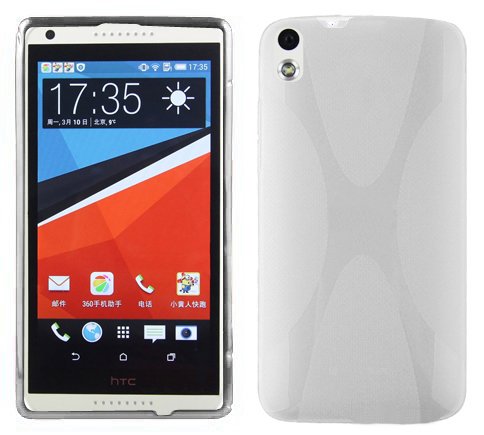 Cadorabo Funda para HTC Desire 816 en Semi Transparente   Cubierta Proteccíon de Silicona TPU Delgada e Flexible con Antichoque   Gel Case Cover Carcasa Ligera