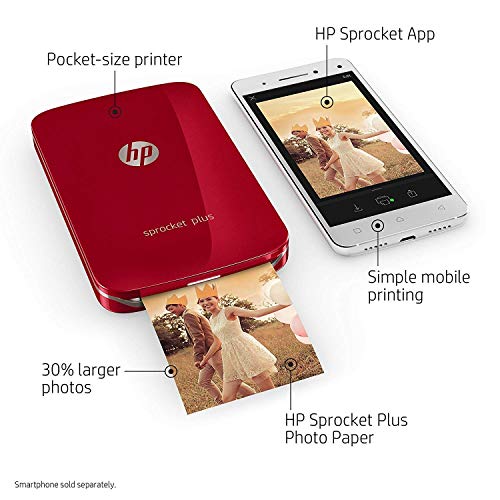Image of HP Sprocket Plus Instant Photo Printer (Red)