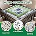 Mahjong Mat for Table Abstract an Embossed Blooming Bright Flower Motif Arrangement All 31.5