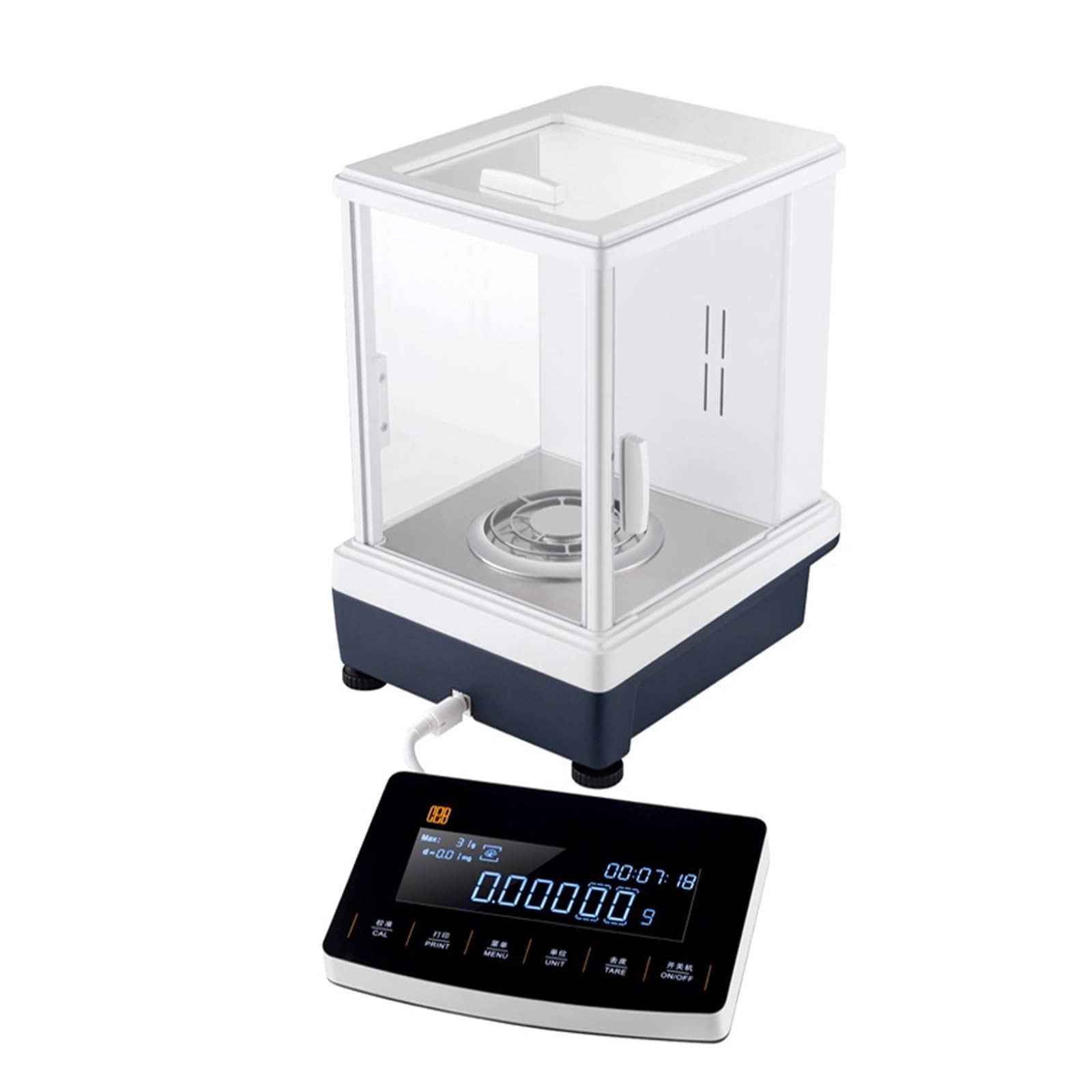 Balanza analítica de precisión Modular Dividida de 0,0001 g. Peso de 0,1 MG. Balanza analítica magnética. Capacidades: 520 g, 320 g, 220 g, 120 g.，One Color CEB224N Internal