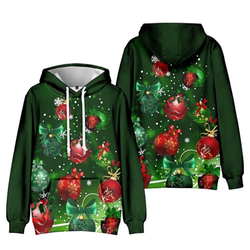 Men's Christmas Hoodies Funny Xmas Graphic Print Long Sleeve Drawstring Hooded Pullover Sweatshirts2