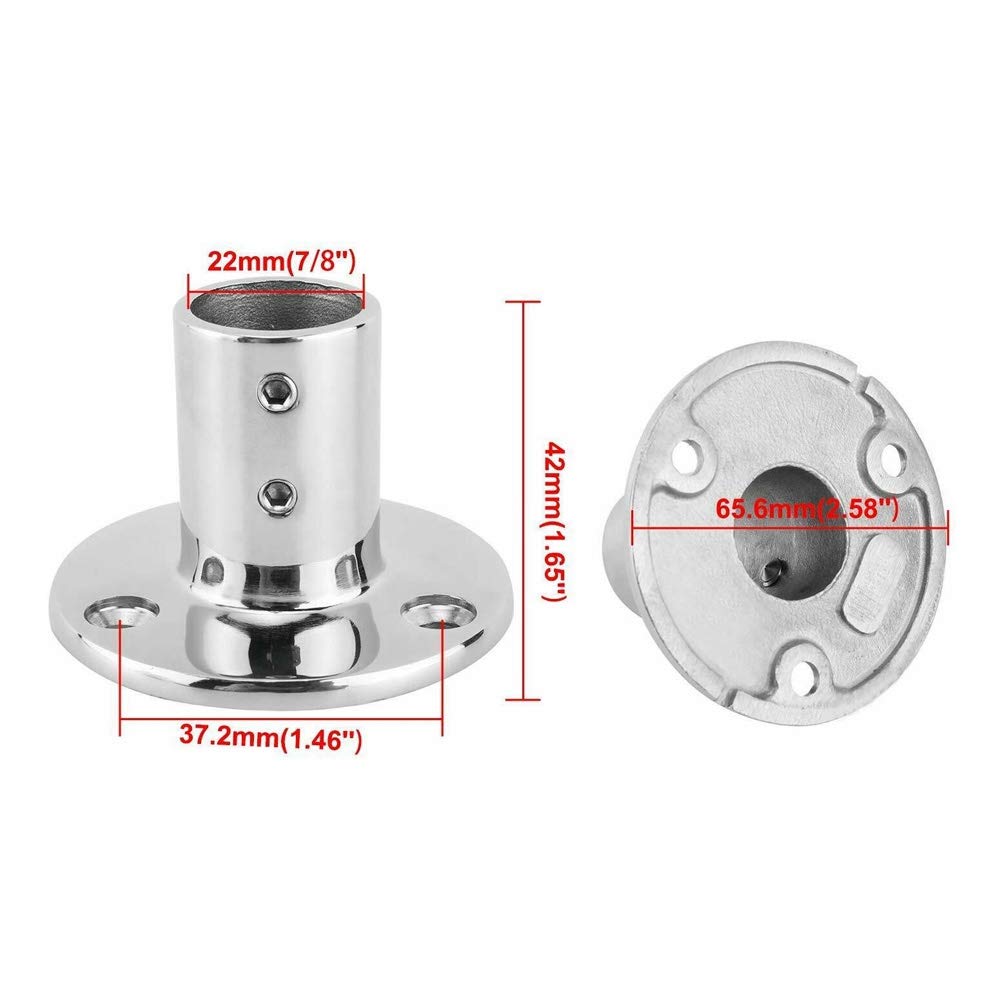 Base Tonda Tubo 90^ D 25 Acciaio Inox Accessori Barca Nautica - Foto 7