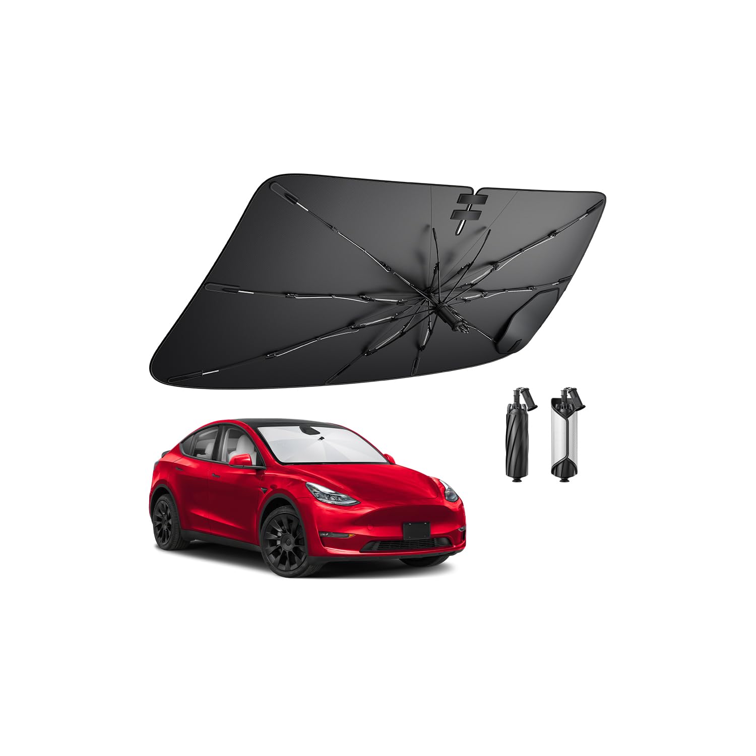 BIBIBO Tesla Model Y 2021-2024 2025, osłona przeciwsłoneczna na przednią szybę samochodu, osłona przeciwsłoneczna, akcesoria