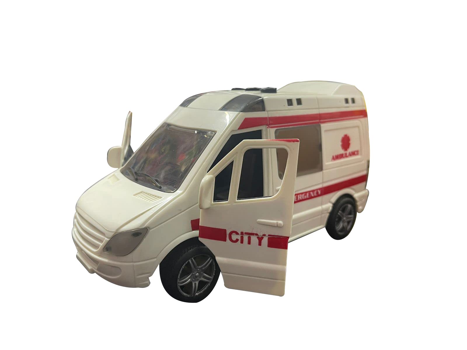 Toyzone New Ambulance -72584 | Friction Powered Toy | Vehicles Van | Friction Ambulance for Kids | Easy to Play | Pull Along | Pull Back | Push and Go Crawling Toys 1