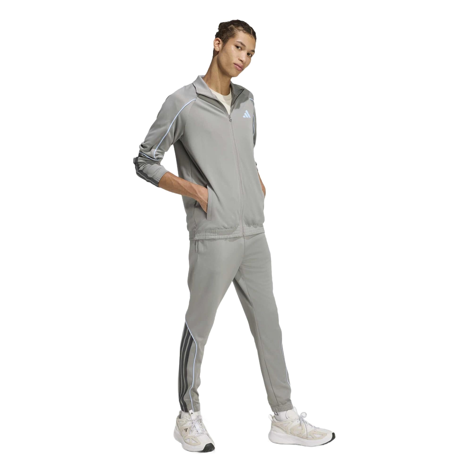 adidas Chándal Deportivo Hombre 3 Rayas Casual Gris