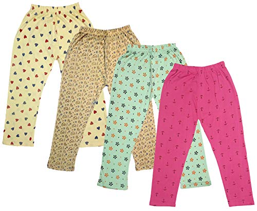 Image of IndiWeaves Girl's Regular Fit Cotton Capri (71800-142143144147-IW-N-P4-26 Magenta, Green, Beige, Yellow 6 Years-7 Years)