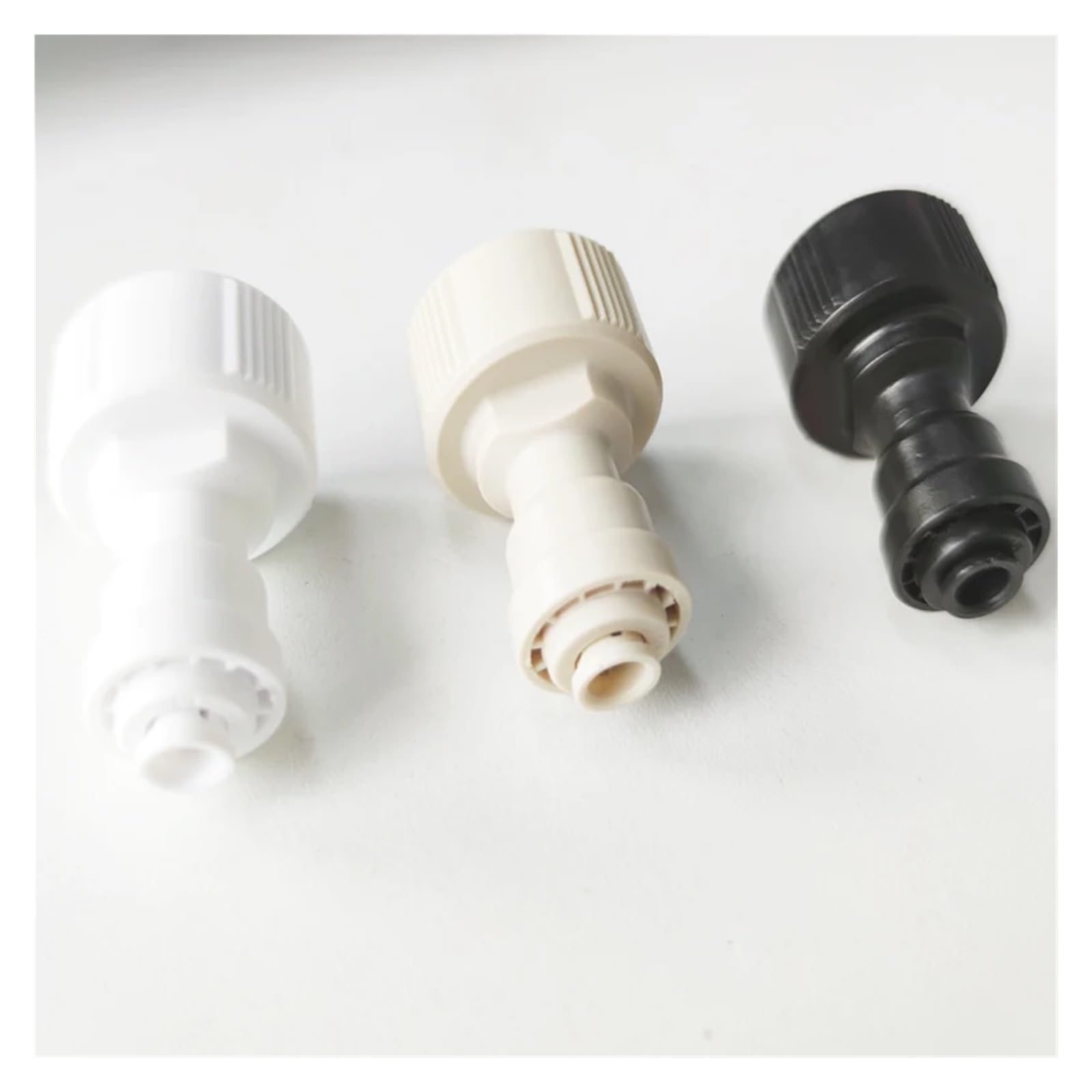 10 pz 1/4 "a 3/4" Filettatura Femmina Connettore Rapido Bianco Nero Opzionale Sistema di Nebulizzazione di Irrigazione 1/4 "Spingendo Rapidamente Slip Lock Accoppiamento(Svart)