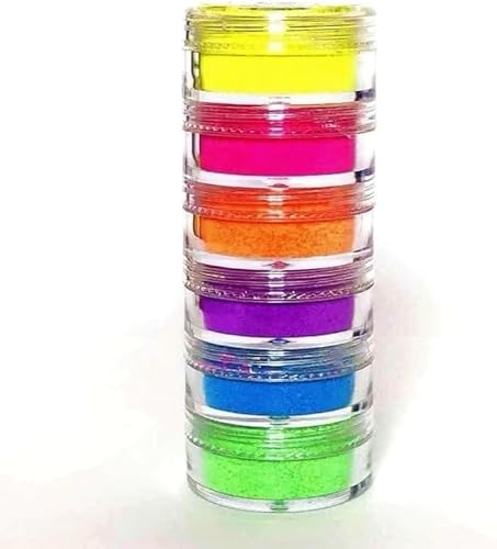 Kit com 6 Sombras Néon Brilho Vibrante para o Carnaval e Festas