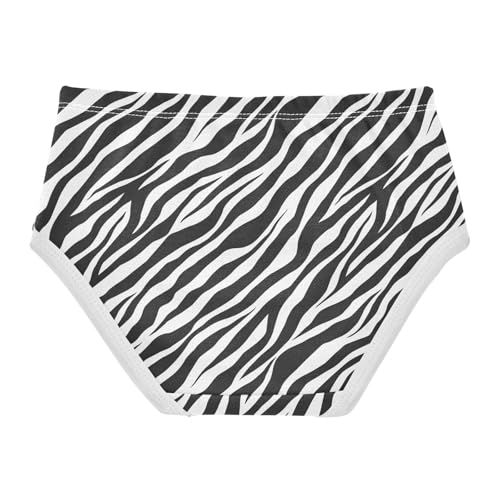 Little Girls' Soft Cotton Underwear Kids Breathable Comfort Zebra Print Panties Briefs Toddler2