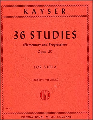 Kayser: 36 Studies, Op. 20 - Viola (International 1872)