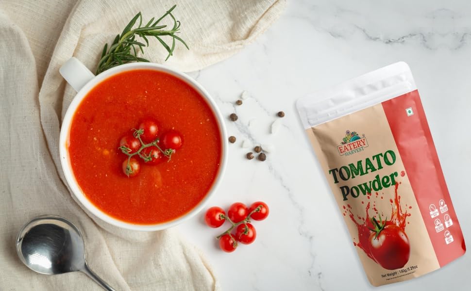 EATERY HARVEST Tomato Powder, 150 gm, as a Sweet & Tangy Seasoning for Cooking, Soups, Sauces, bevarages - Image 4 thumbnail