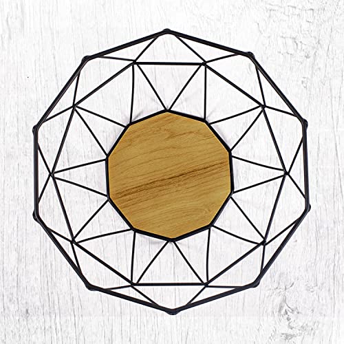 Fruit Bowl For Kitchen Counter - Fruit Basket For Kitchen Countertop - Black Fruit Bowls Vintage Style - Keeps Fruits And Vegetables Fresh - 10.2 X 4.7 X 5.3 In #TOP7