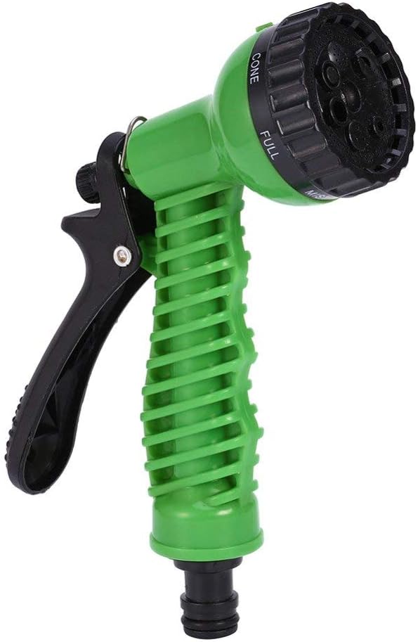 NL TRADERS 7 Pattern Garden Hose Nozzle Water Spray Gun,Garden Hose Nozzle Heavy Duty, High Pressure Water Sprayer,Gun,Head Multi Adjustable Watering Patterns,Nozzles for Garden,Lawn,Car Wash(Green)