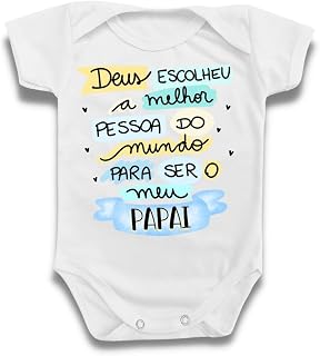 Body Roupa De Bebê Frase Anunciação Deus Papai Azul Gestação Tamanho:GG;Cor:Menino