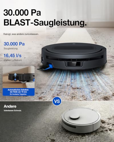 ECOVACS DEEBOT T90 MAX Omni Saugroboter mit Wischfunktion, 30.000 Pa Blast – Bild 3