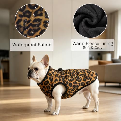 Image of SCENEREAL Halloween Winter Dog Vest Coat with Harness Built in