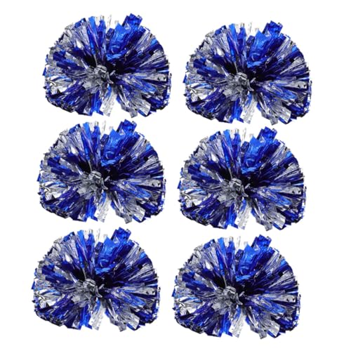 Mipcase 6Pcs Reusable Cheerleader Pompoms for Sports Events Dance Performances and Team Spirit Decoration Props