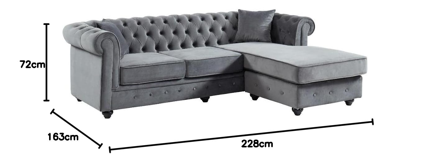 Grand Canapé Chesterfield en Cuir Teinté à la Main en vente sur