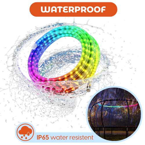 Happin-LED-Trampoline-Lights-with-Remote-Control-for-12FT-16-Colors-and-4-Modes-Waterproof-Lights-for-Trampoline-for-Fun-Outdoor-Play-and-Night-Lighting-12-FT