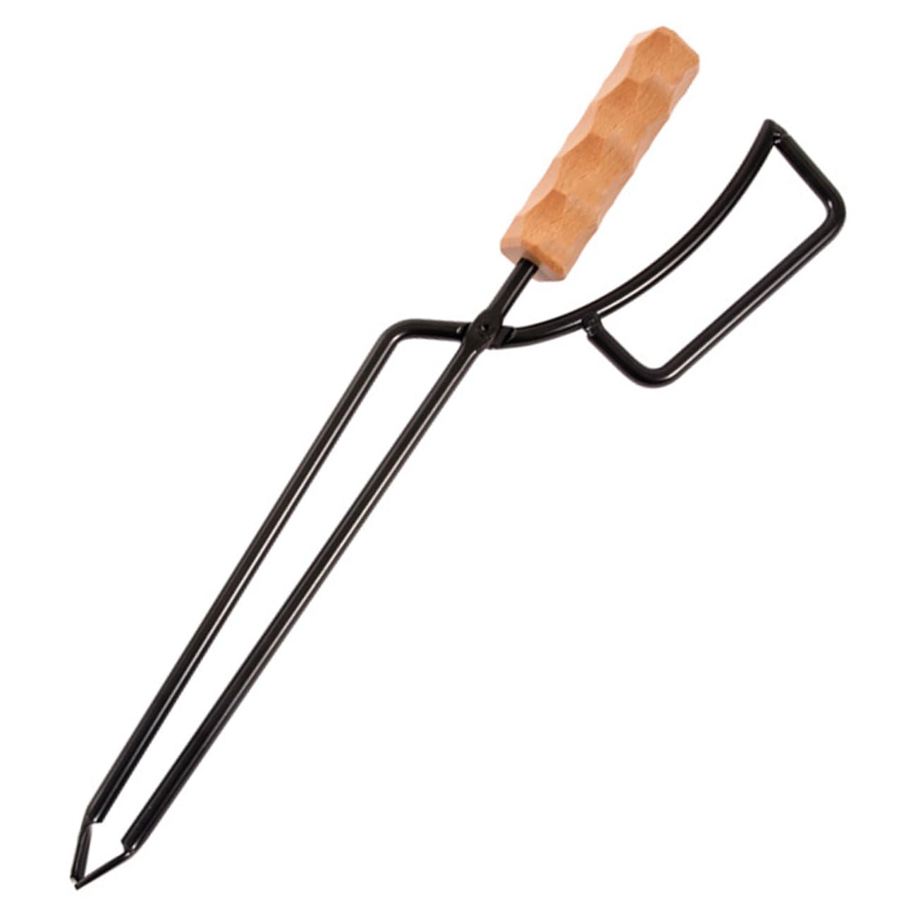 Toyvian Pinza per Legna da Barbecue in Ferro e Legno Resistente, Strumento per Spostare la Legna da Esterno, per Attività All'aperto e Parchi