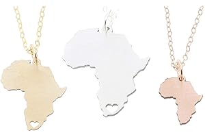 Africa Pendant Necklace: Baptism Gift, Personalized with Coordinates