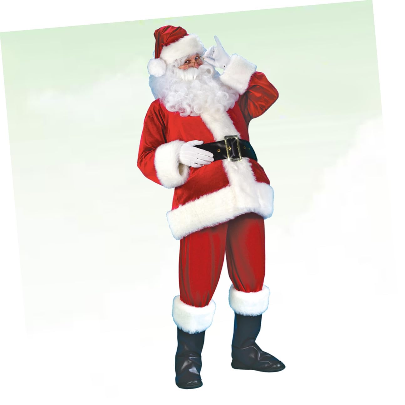 Ipetboom ubrania świąteczne Santa Claus Cosplay kostium Świętego Mikołaja