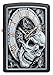 Zippo Skull Clock Design Black Matte Pocket Lighter, One Size (29854)