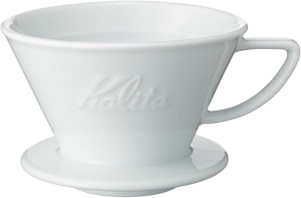 Carita Kalita Ceramic Coffee Dripper Hasamiyaki, For 2 to 4 People, Wave Series, Ceramic, Made in Japan, #02135, Drip Equipment, #02135, For 2 People, 2 Cups, 4 Cups, Porcelain, Stylish, Camping,