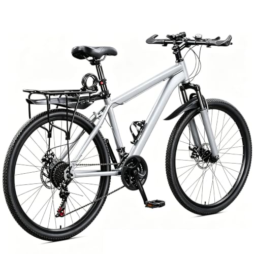 Wasd3Pods Bicicleta De Montaña De 24/26 Pulgadas, MTB De 18 Velocidades con Frenos De Disco Dobles, Cuadro De Acero De Alto Carbono, Bicicleta De Montaña para Hom bres Y Mujeres B 26in