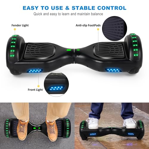 Image of FLYING-ANT Self Balancing Scooter, 6.5 inch Two-Wheel with Bluetooth and Flashing LED Lights